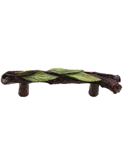 Leafy Branch Drawer Pull - Right Hand in Hand Tinted Antique Brass.